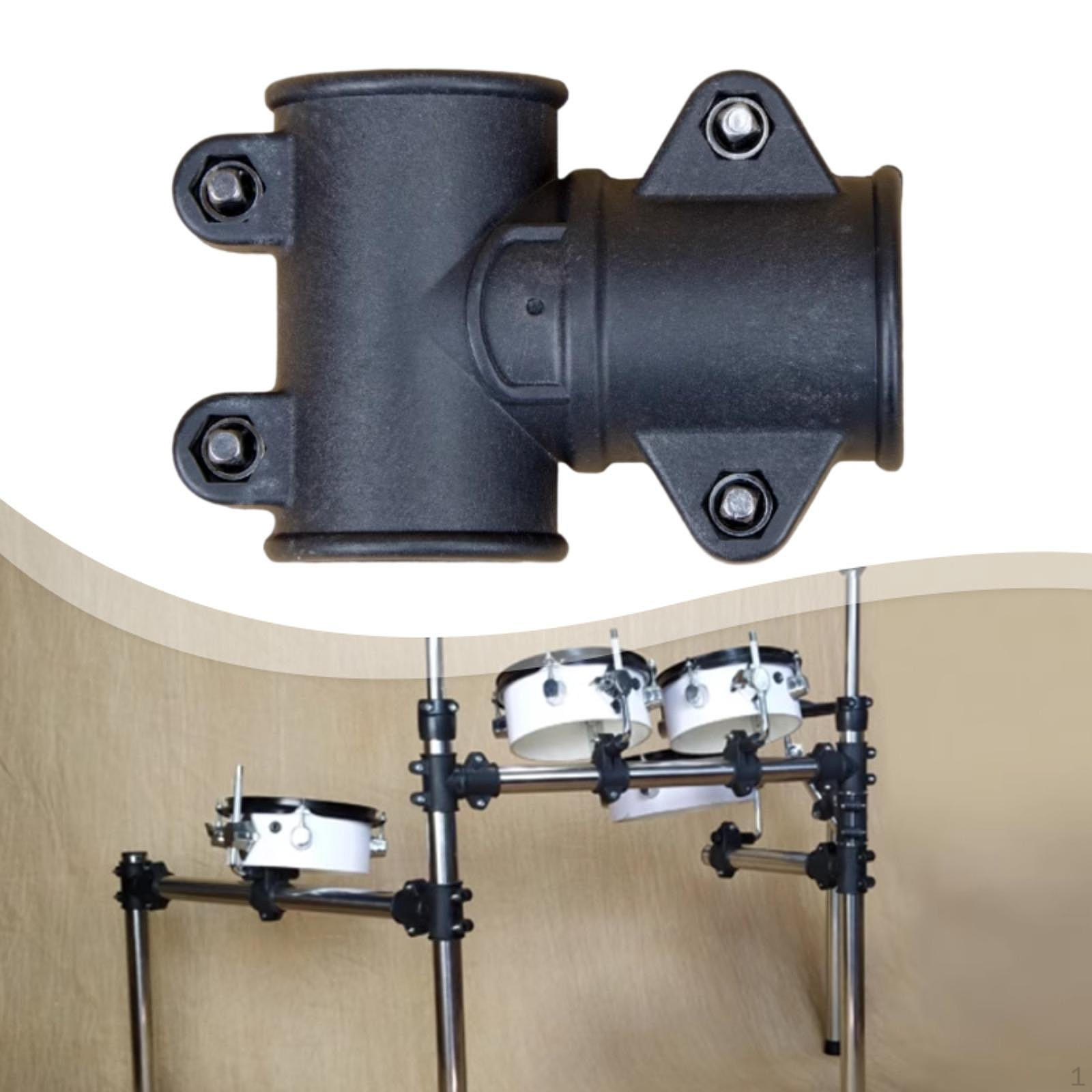 

Drum Rack Clamp for Connection Poles Professional Holder Universal Replace Three Way 1.50 inch