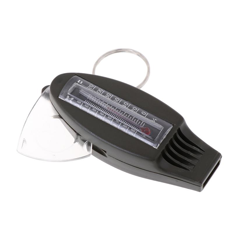 Sifflet de survie extérieur 4 en 1 Boussole Loupe Thermomètre & Porte-clés Edc