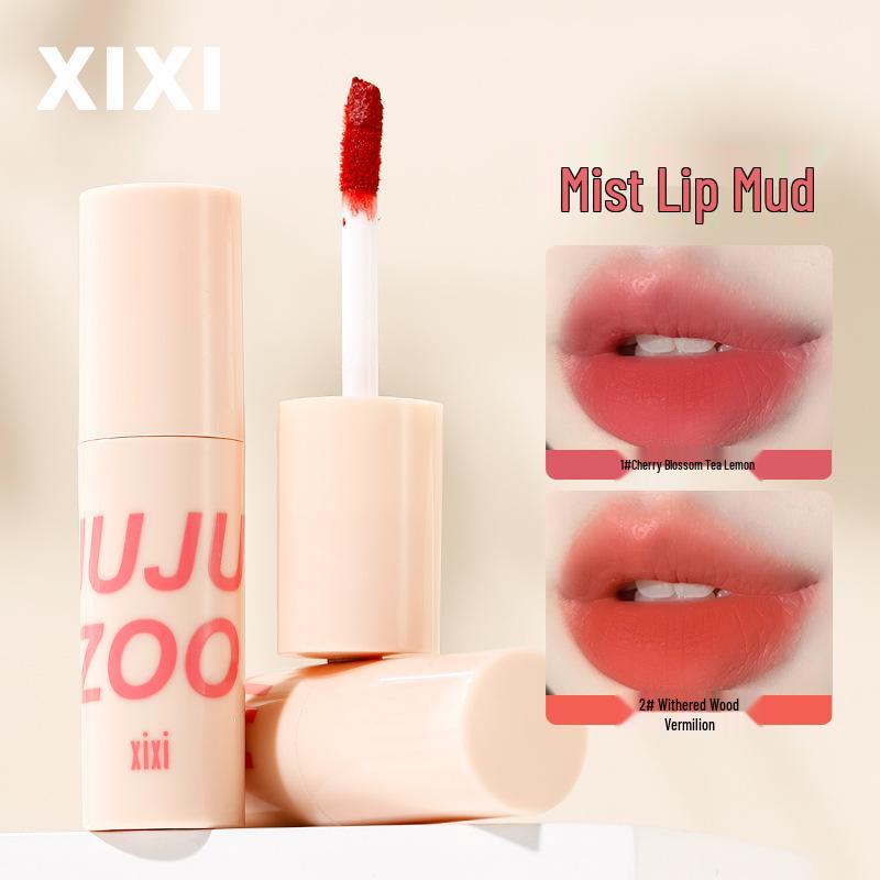 XiXi Dusk Cloud: Pigmented Matte Lip Mud with Silky Texture - Easy Application, Whitening Effect, Enhances Complexion for Students