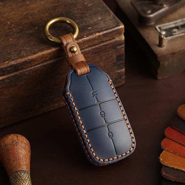 Leather Car Remote Key Cover Case Holder Shell Keyring Chain Protector Bag Fob ForGalaxy EX5 EX5Max Starray EM-i E8 L7