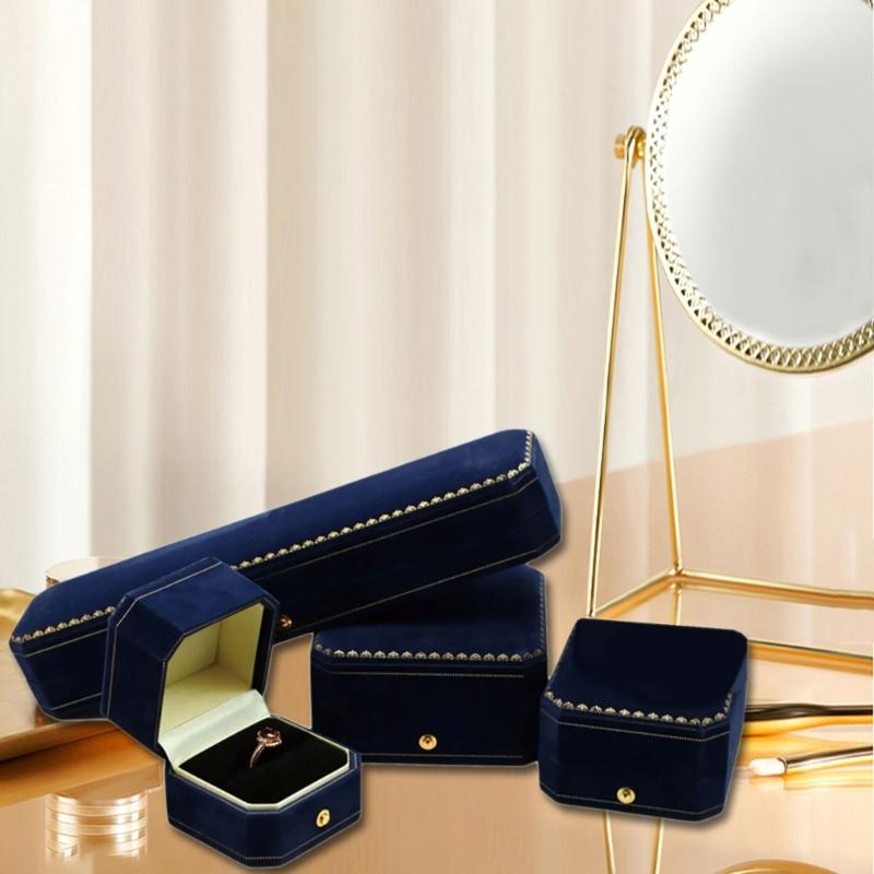 Velvets Accessory Organizer for Necklace Bracelet Ring Brooch Stylish Jewelry Storage Box Soft Lining Accessories Holder