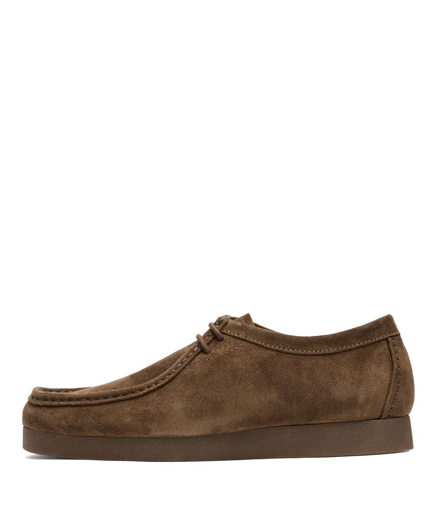 Massimo Dutti Stitch Detail Leather Split Suede Shoes