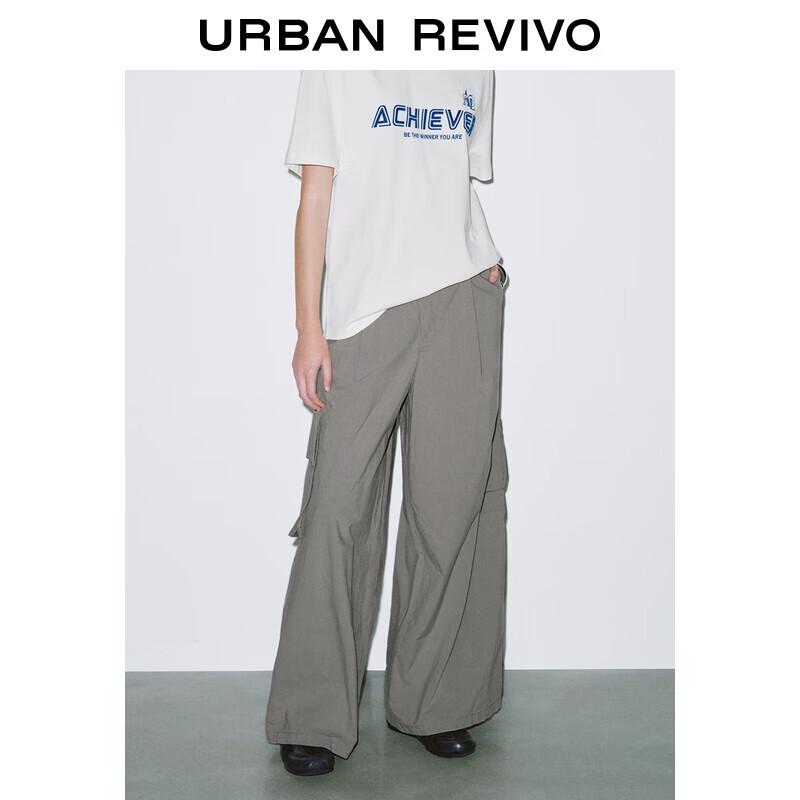 

UR 2025 Summer Women s Drawstring Wide-Leg Pants M