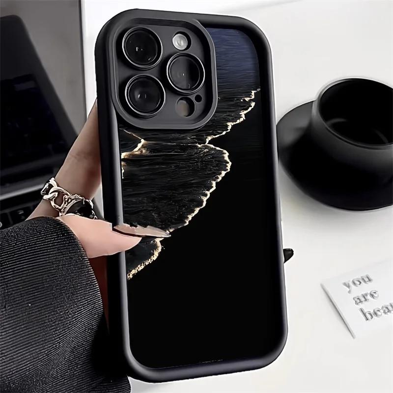 Personality Liquid Silicone Phone Case For iPhone 13 Case iPhone 15 11 14 12 16 Pro Max XR XS X 7 8 Plus SE Shockproof Cover