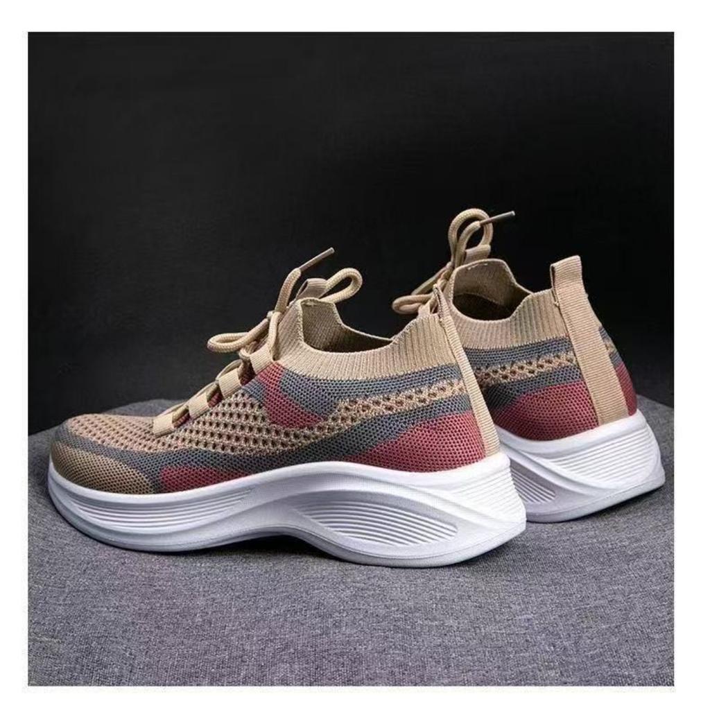 Mesh Casual Women's Shoes Woven Mesh New Breathable Soft Sole Running Casual Versatile Thick Sole Sports Casual Shoes