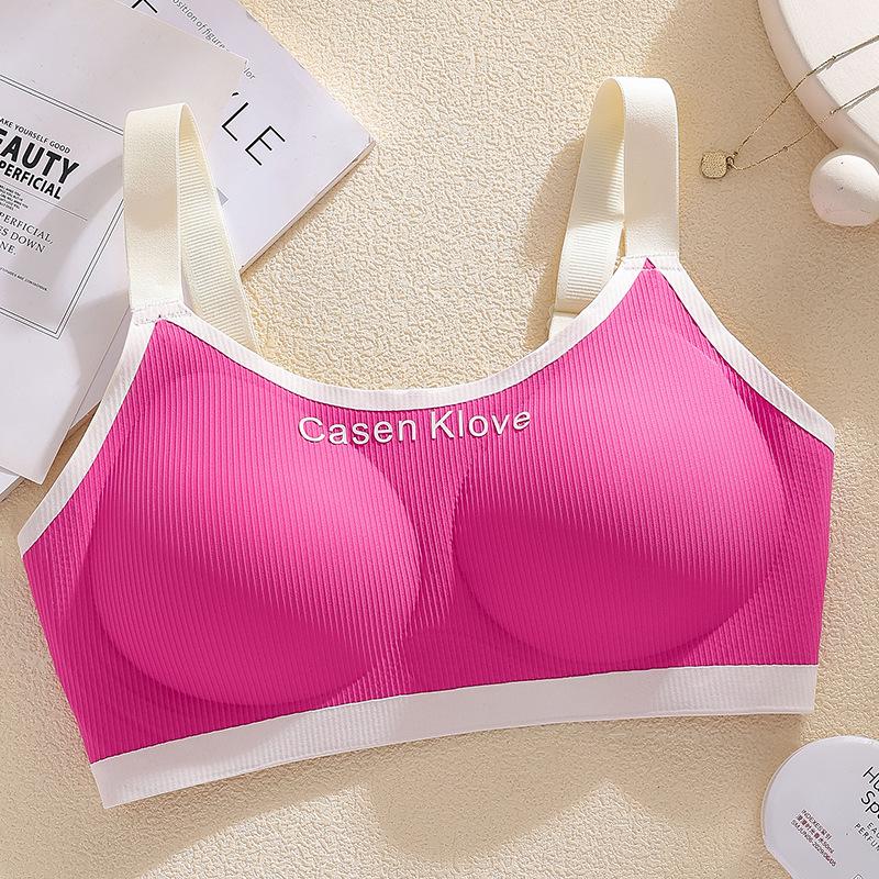 

Женский бесшовный спортивный бюстгальтер большого размера с двойным слоем, поддержкой и лифтингом 3XL - 42/95BCD розовый