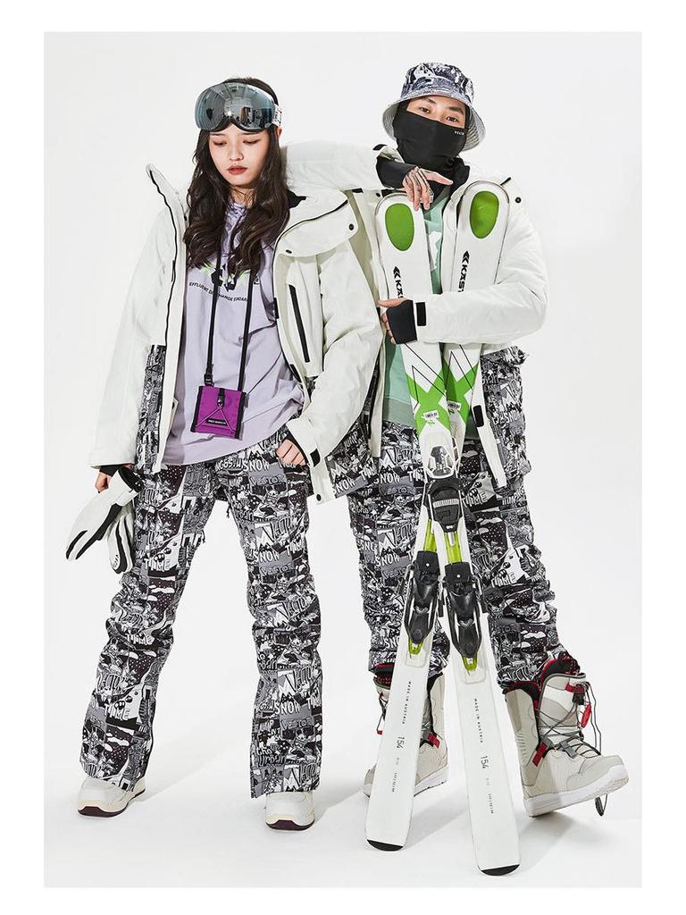 VECTOR Adult Ski Suit: Cold-Proof Winter Windproof Jacket and Pants Set for Men and Women