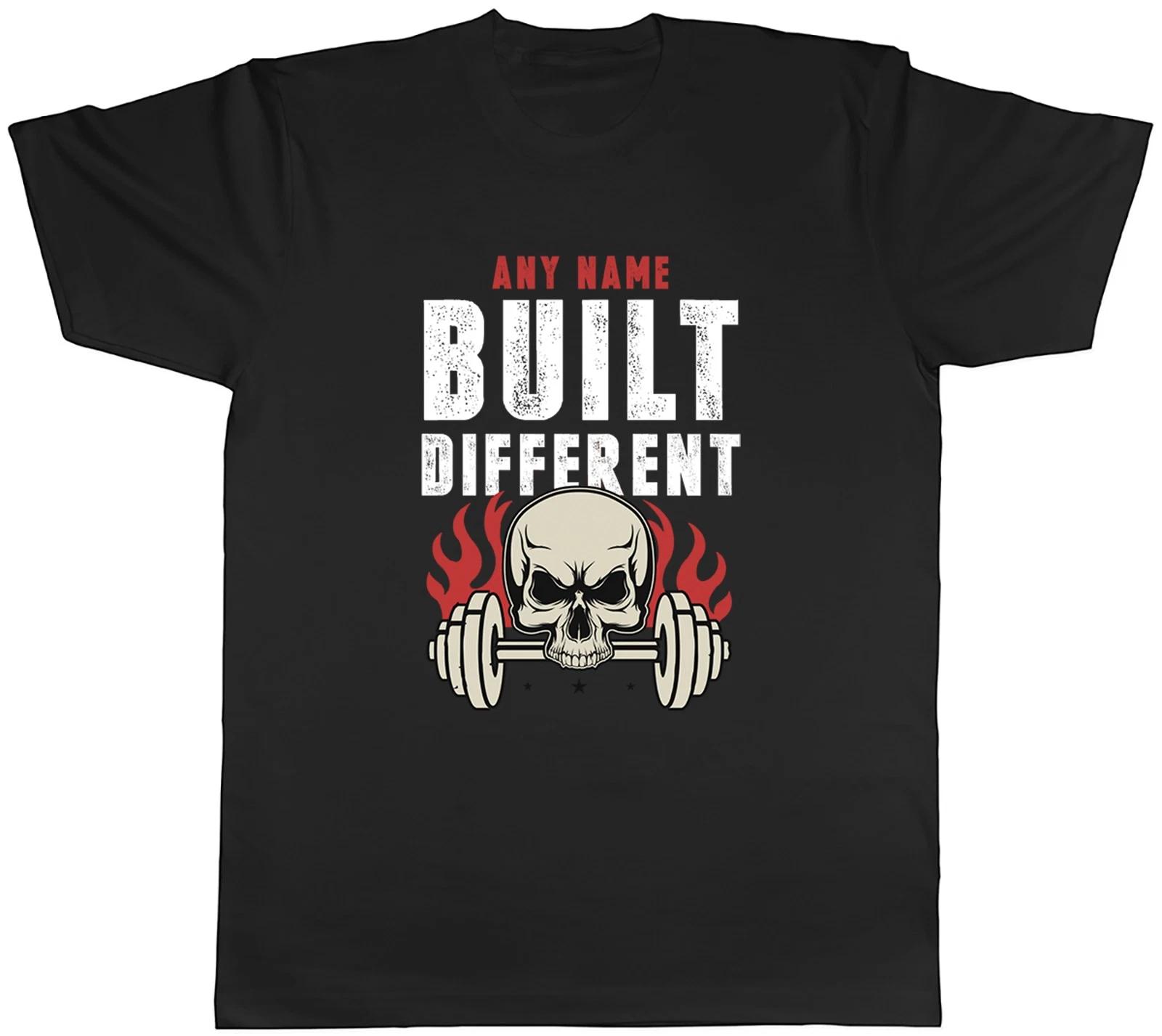 Personalised Gym Fitness Built Different Mens T-Shirt Tee Gift Top S