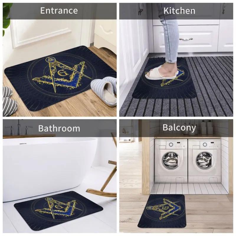 Freimaurer Böses Auge Symbol Eingangsbereich Fußmatte Dekor Freimaurer Freimaurer Küche Flur Balkon Teppiche Badezimmer Anti-Rutsch Bodenmatte