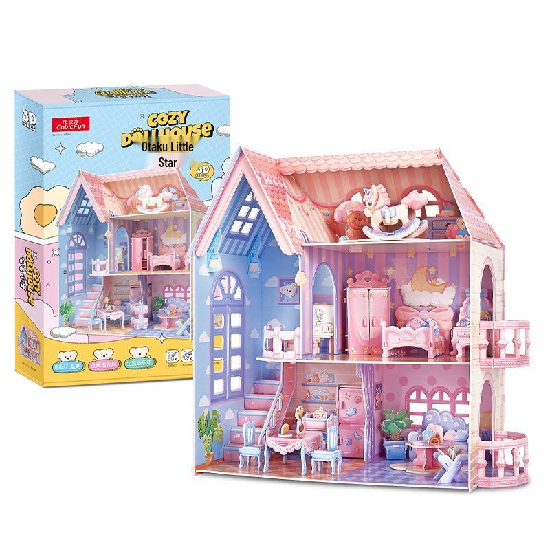 Otaku Cottage 3D Puzzle: DIY Modellbausatz für Mädchenzimmer & Lernspielzeug-Geschenk