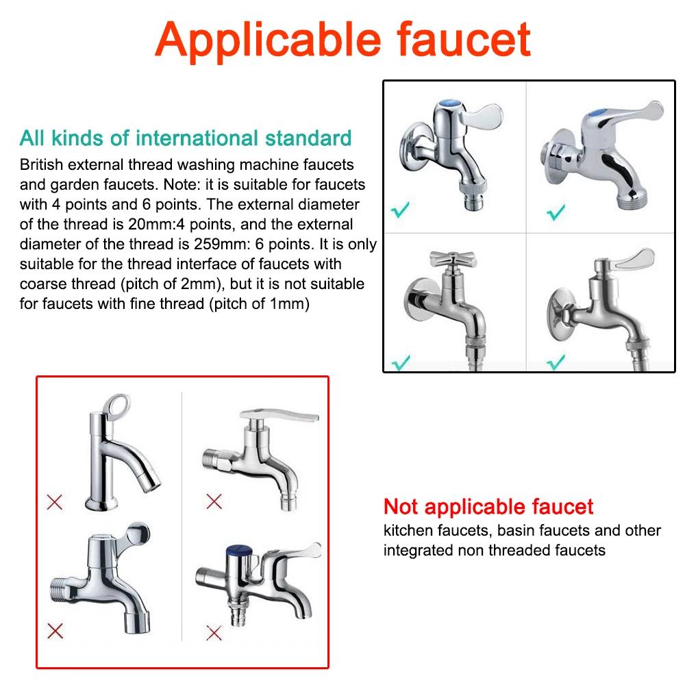 Ventilverteiler 3/4" Bewässerungsverbinder Verteiler 4-Wege Schlauchverteiler Für Wasserrohr Schlauch Rohrhahn Anschlüsse