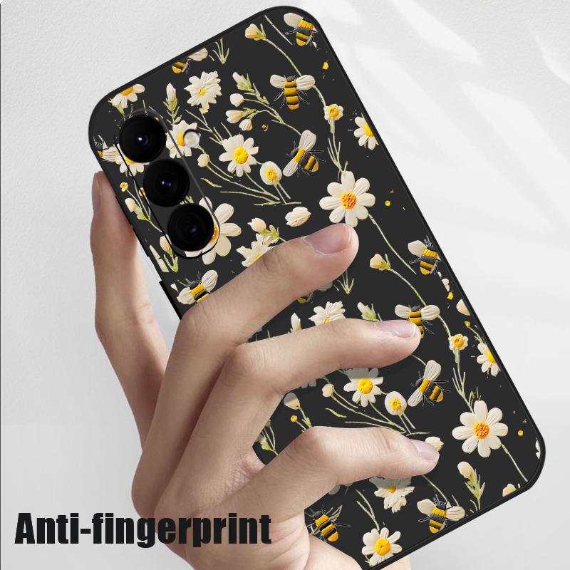 Cartoon Daisies Flowers Lanyard Case For Samsung Galaxy S25 S26 Ultra S24 S23 S22 Plus S21 FE A15 A16 A35 A36 A54 A55 A56 5G Capa