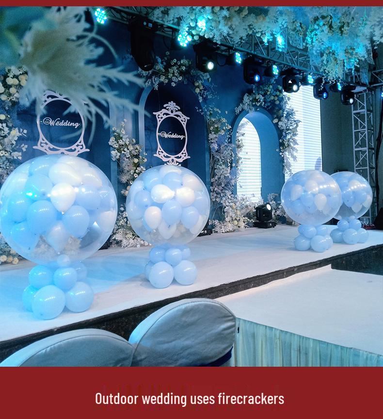 Outdoor Wedding Sky Explosion Balloons Set: Helium Balloons with Complete Assembly Tools for Hotels and Bridal Events