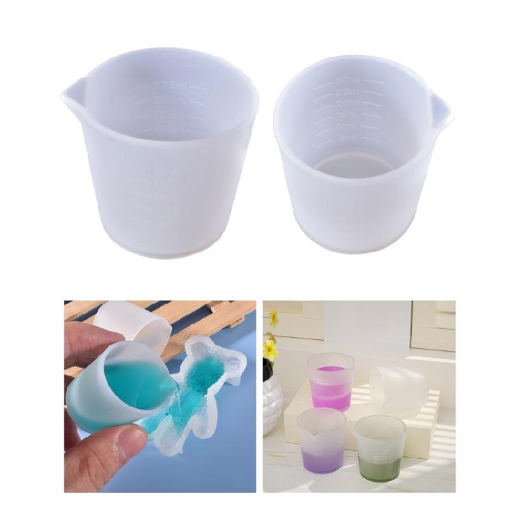 2 Pcs Non-Stick Mixing Cups Precise Scale Toning Cups Silicone Measuring Cup