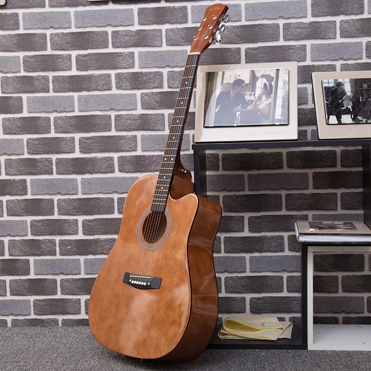 Bright Matte 41-Inch Folk Guitar - Perfect for Beginners