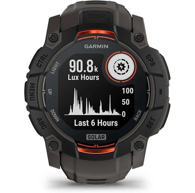 Ceas inteligent Garmin Instinct 3 Solar cu GPS negru