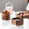 Natural Wooden Fruit Tray Japanese Style Dried Fruits Plates Stackable Tray  Restaurant