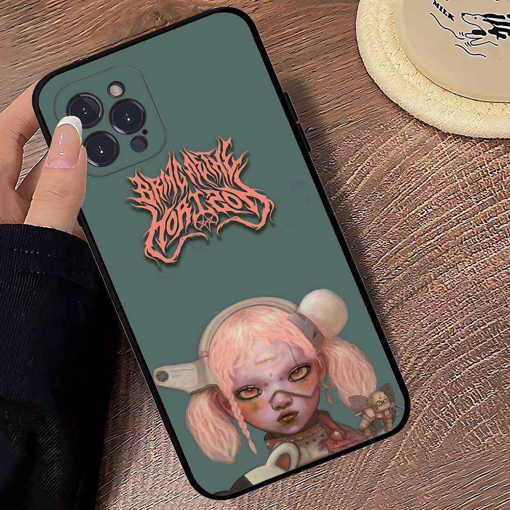 Rock Band B-Bring M-Me The H-Horizon Custodia per Telefono Per IPhone 17 16 15 14 13 12 11 Pro Max Plus Mini Cover Morbida Nera