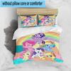 3PCS Twilight Sparkle's Unicorn 3pcs Bedding,Including 3PCS Duvet Cover And 2pcs Pillowcases Perfect for Christmas,Ideal for Bedroom, Dormitory
