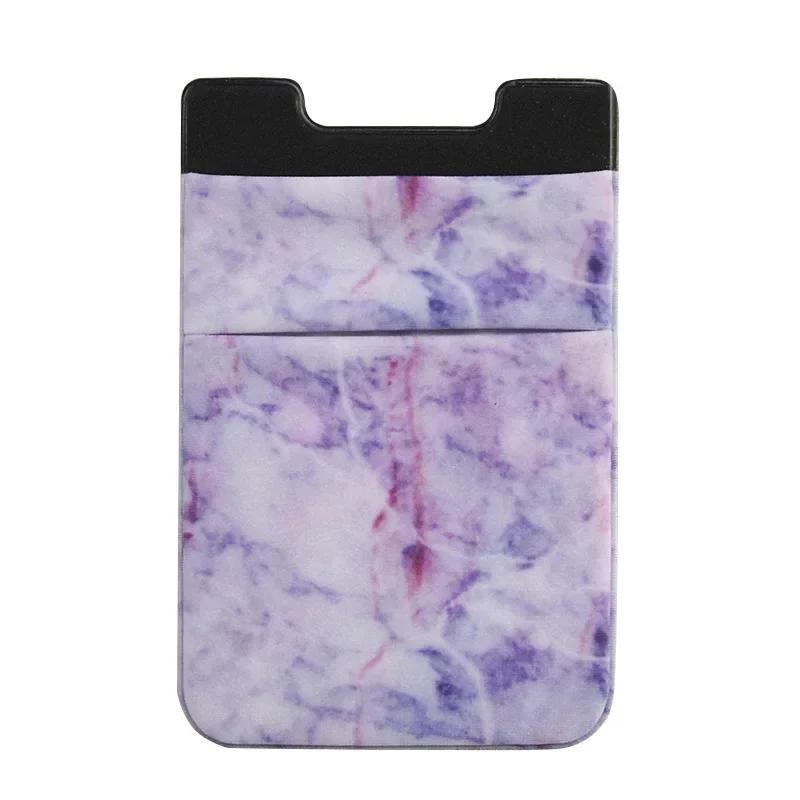 1pcs Thin Women Men Cell Phone ID Credit Card Holder Silicone Case Pouch Back Sticker Slim Wallet Case Card Holder