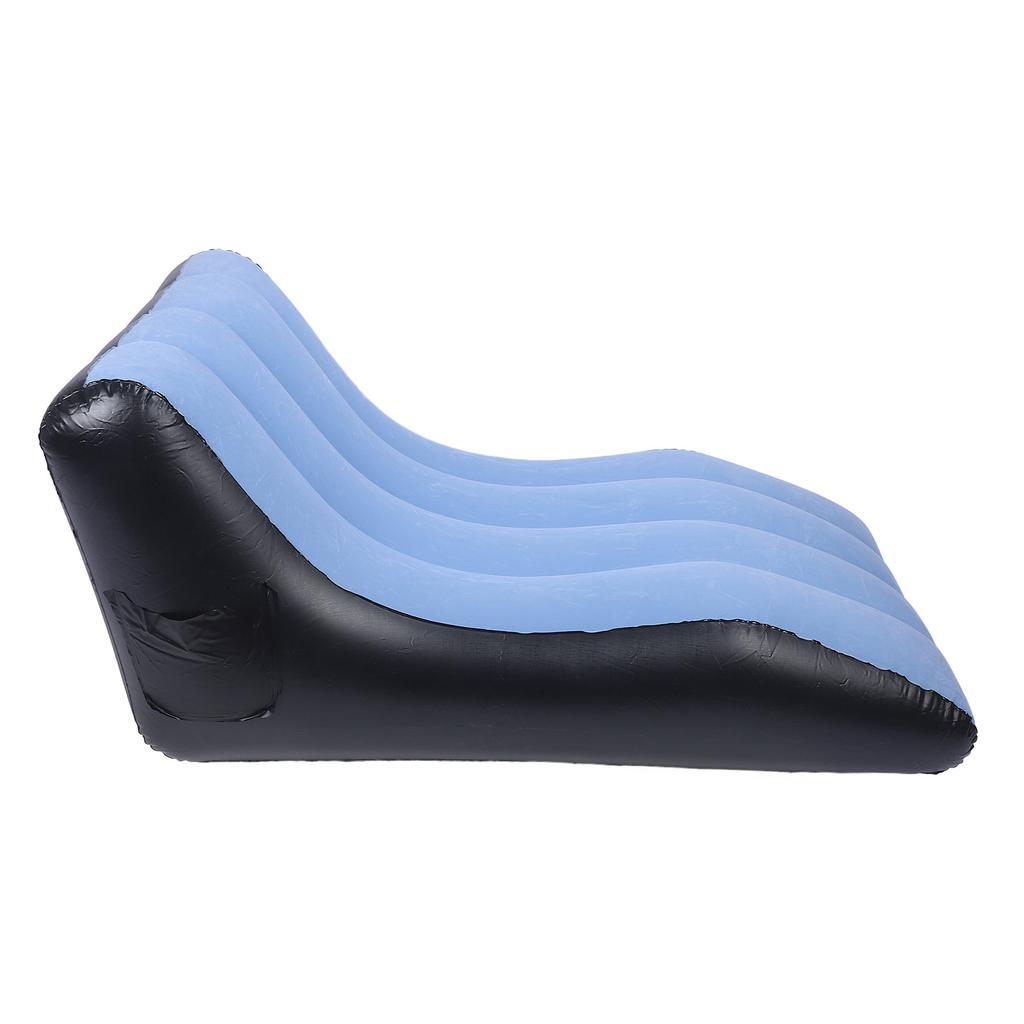 Inflatable Sofa Chair PVC Flocked Inflatable Chair Blow Up Couch for Living Rooms Camping Trips Travel