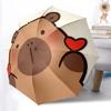 1pc Bear Heart Automatic Open/Close Umbrella - Compact Travel Umbrella with 8-Rib Durable Frame, Lightweight & Portable Design Z73