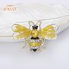 Bienen-Brosche, funkelnd, rostfrei, korrosionsbeständig, große Insekten-Brosche, modisches Frack-Zubehör