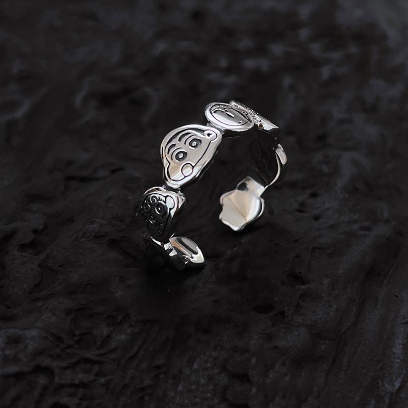 Unique Cartoon Character Ring For Women In Fashionable Ins Style With Adjustable Fit