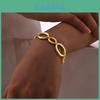 Stainless Steel Geometric Chain Bracelet For Women Summer Fashion Accessory
