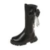 Children's Boots for Girl Spring/autumn Toddlers Princess High PU Boots  Sweet Kids Causal School Long Boots Round-toe