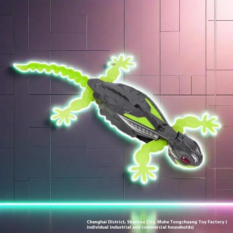 Smart RC Electric Gecko Toy - Rechargeable Wall Climbing Lizard, Remote Control Crawling Car for Boys Gift