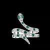 Trendy Snake Shaped Zodiac Rings Fashion Versatile Women'S Jewelry Exquisite Zircon Inlaid Animal Design For Daily & Party Gift