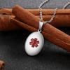 Collane Personalizzate Etichetta ID Allerta Medica Acciaio Inossidabile Ciondolo Rotondo Gioielli Personalizzati per Emergenze Donna Incidibile Regalo Souvenir Ciondolo Trendy