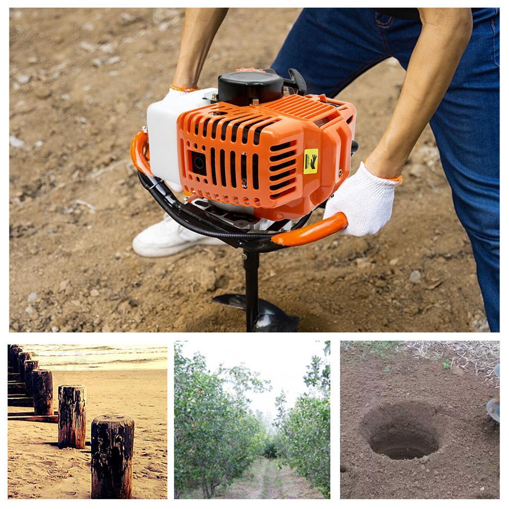 8500rpm 52CC 2-Storke Post Hole Digger Handheld Gas Powered Earth Auger Borer High Power Agricultural And Landscaping Tools