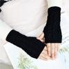 New Women Hand Warmer Autumn Winter Fashion Knitting Faux Wool Mitten Warm Fingerless Female Gloves