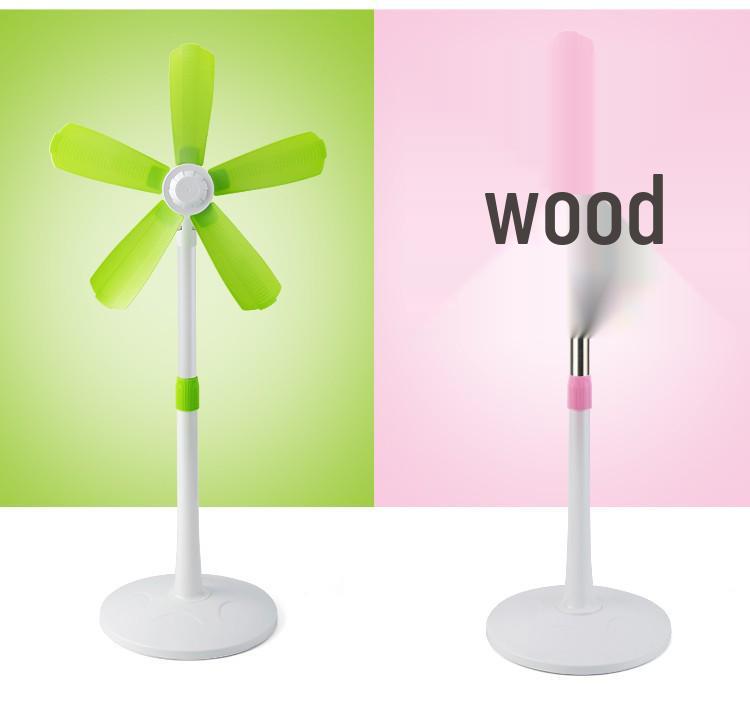 Zhonglian Vertikální podlahový ventilátor: Pětilopatkové měkké čepele, bez síťového krytu, ideální do obývacího pokoje, na kolej, do ložnice nebo na pracovní stůl.