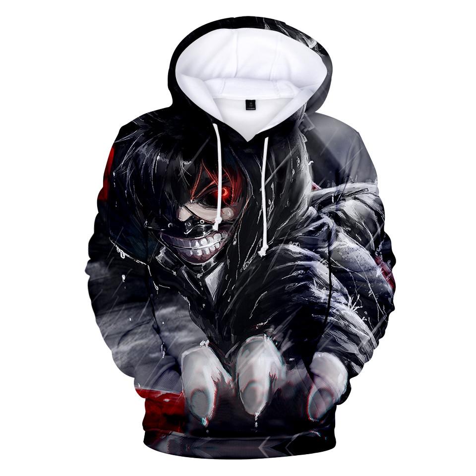 Hoodie Tokyo Ghoul 3D Printed Hoodies Boy/girls Sweatshirt Long Sleeve Cartoon Pullover Tops Teen Clothes