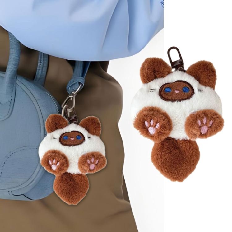 Cuddly Cat Plush Keychain Plush Cartoon Animal Ornament For Teens Girls Backpack Jewelry Decoration
