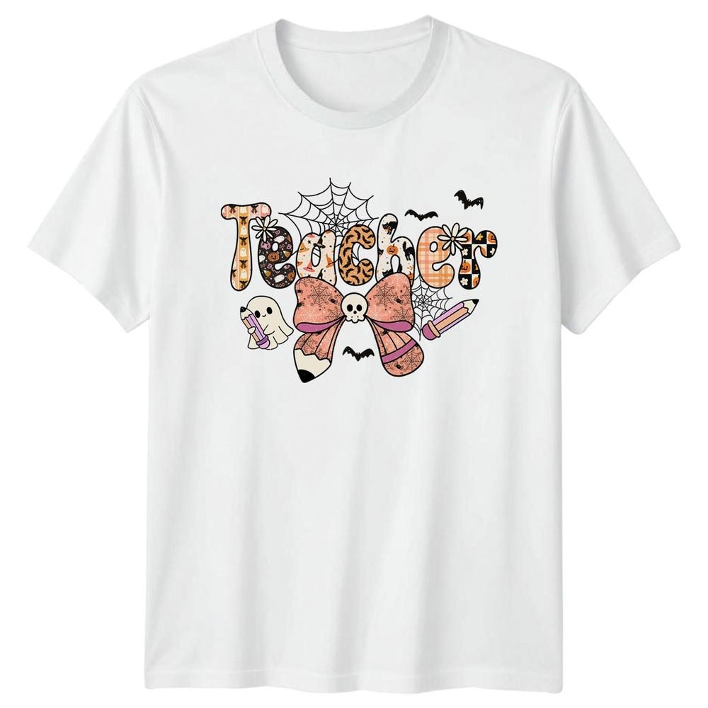 Teacher Unisexs TShirt Halloween Teacher Teaching Halloween Gift For Her S