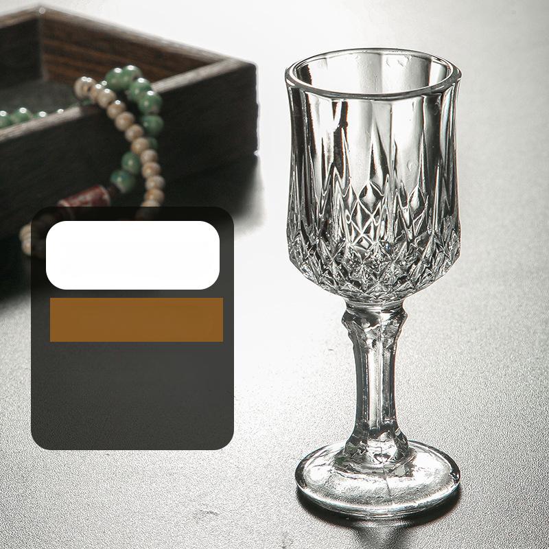 2pcs Shot Glass Set Baijiu Cup High Appearance for Restaurant Hotel High Foot Small Wine Cup Mini Cups Household Glass Wine Cup