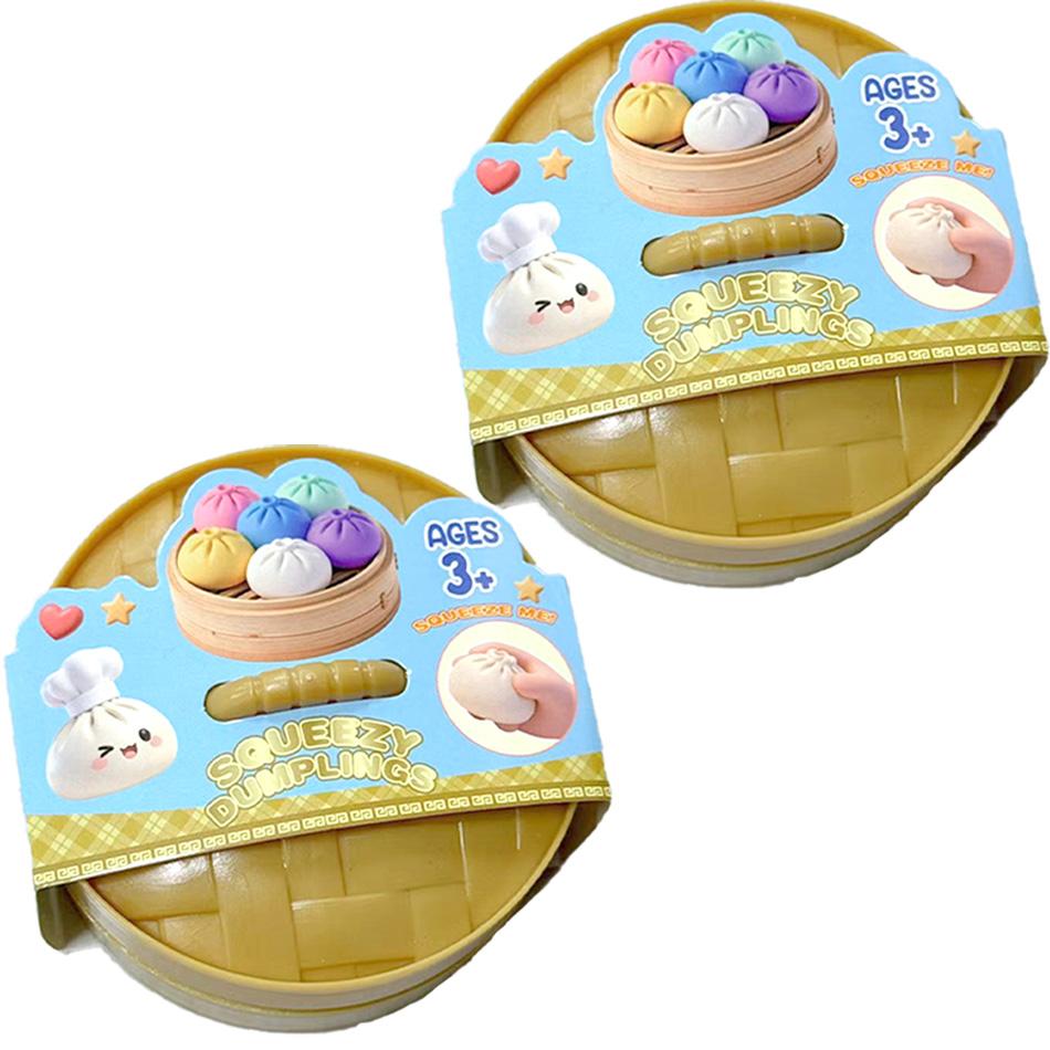 Jucărie squishy Găluște cu sclipici Bun Baozi Găluște Cutie Misterioasă Mâncare Colorată Squishy Jucărie Senzorială Fidget Jucărie Anti Stres de Strâns