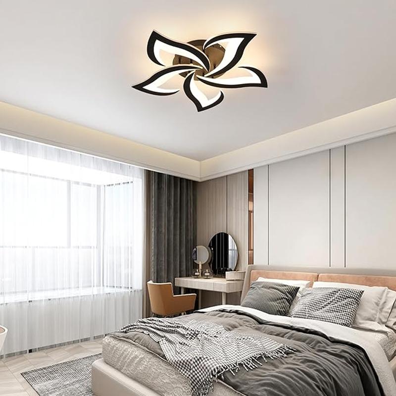 LED Ceiling Light Modern Pentagonal Black White For Living Room Bedroom Balcony Cloakroom Office Indoor Lighting Fixtures