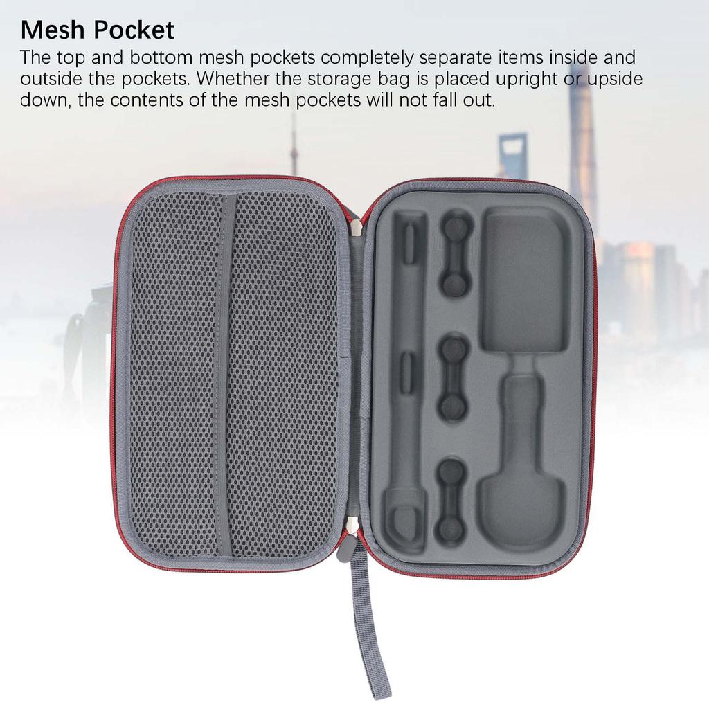 Action Camera Carrying Case Protective Storage Bag Compatible for X4 Camera with Mesh Pocket Dual Zipper
