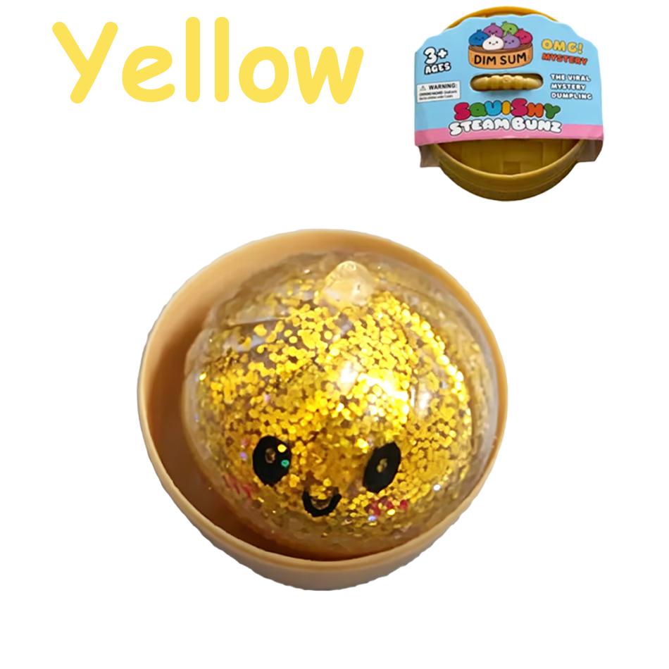Găluște Caldă Scânteietoare Squishy Cu Cutie Găluște Senzorială Aburitor Mingi de Aluat Moi Pentru Decompresie Jucărie Fidget Ameliorarea Stresului Cadou
