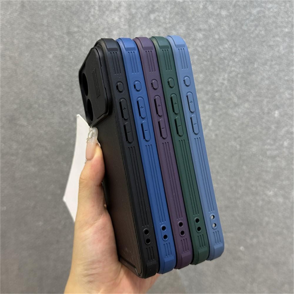 Luxury Slide Camera For MagSafe Magnetic Armor Case For 16 15 14 13 12 Pro Max Plus Mini 11 Wireless Charge Bumper Cover