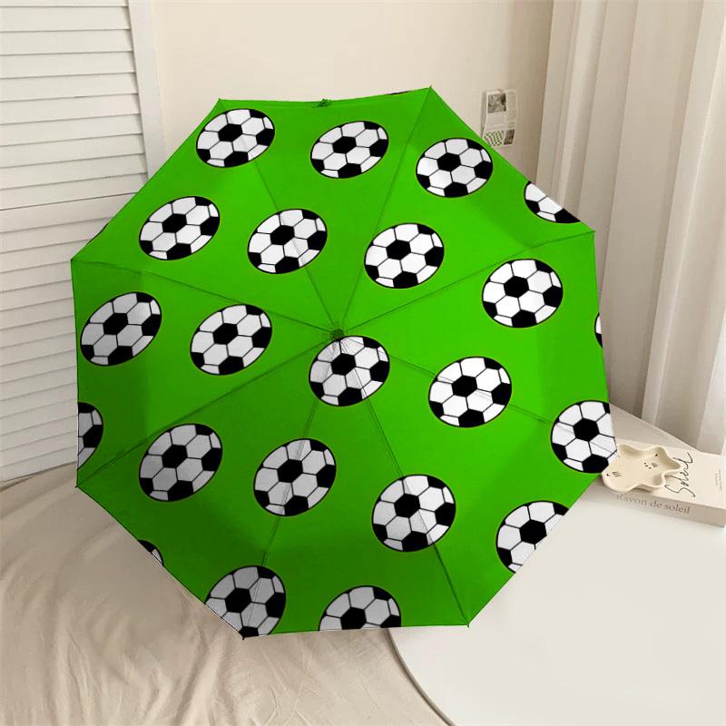 

1PC soccer ball footballAutomatic Open/Close Umbrella with Windproof, 8-Rib Sturdy Canopy, Durable Ribs, Fashionable Design, Outdoor Accessory, Fun Pr