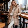 2025 European Women's Mid-Length Hooded Winter Cotton Coat