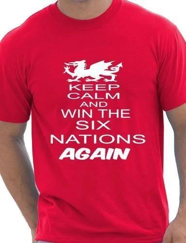 

Rugby Wales Welsh Win 6 Nations Again World Cup Mens T-Shirt Size S-XXL 4XL