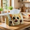 1pc Adorable Ginger Cat Tissue Holder - Fun Paws, Large Eyes, Sturdy Napkin Organizer for Vehicle, Kitchen, Dining, Home Decoration - Stylish Tabletop