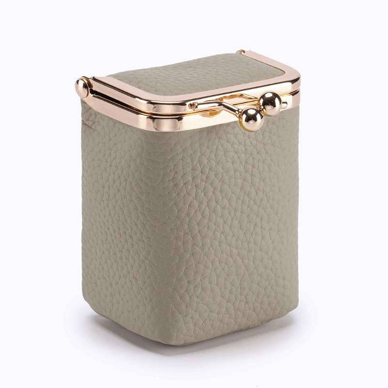 

New leather lychee pattern gold bag, high-end lipstick storage bag, convenient and multi-functional, small change coin bag.